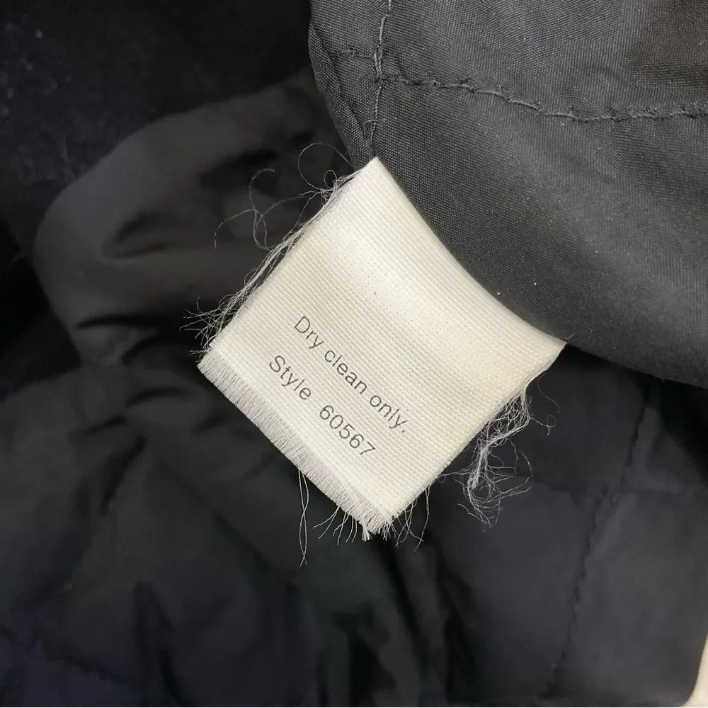 J.Crew Black Stretch Wool Felt Collared Button Up Blazer Jacket 50567 Size Small